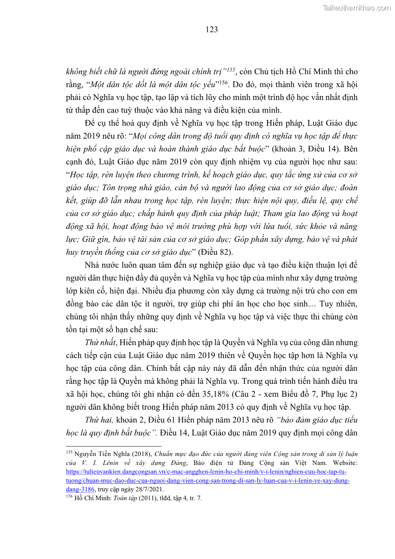 Luận án tiến sĩ luật học Nghĩa vụ con người trong pháp luật quốc tế và pháp luật Việt Nam - 12 Trang 134
