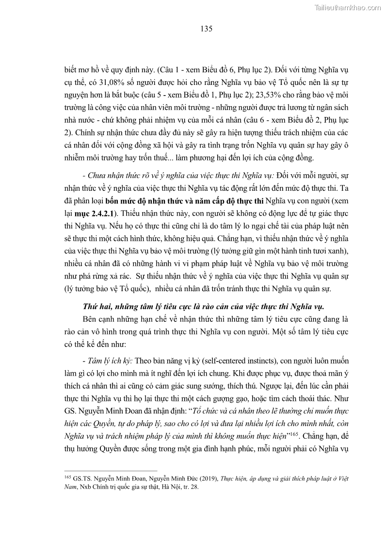 Luận án tiến sĩ luật học Nghĩa vụ con người trong pháp luật quốc tế và pháp luật Việt Nam - 13 Trang 146