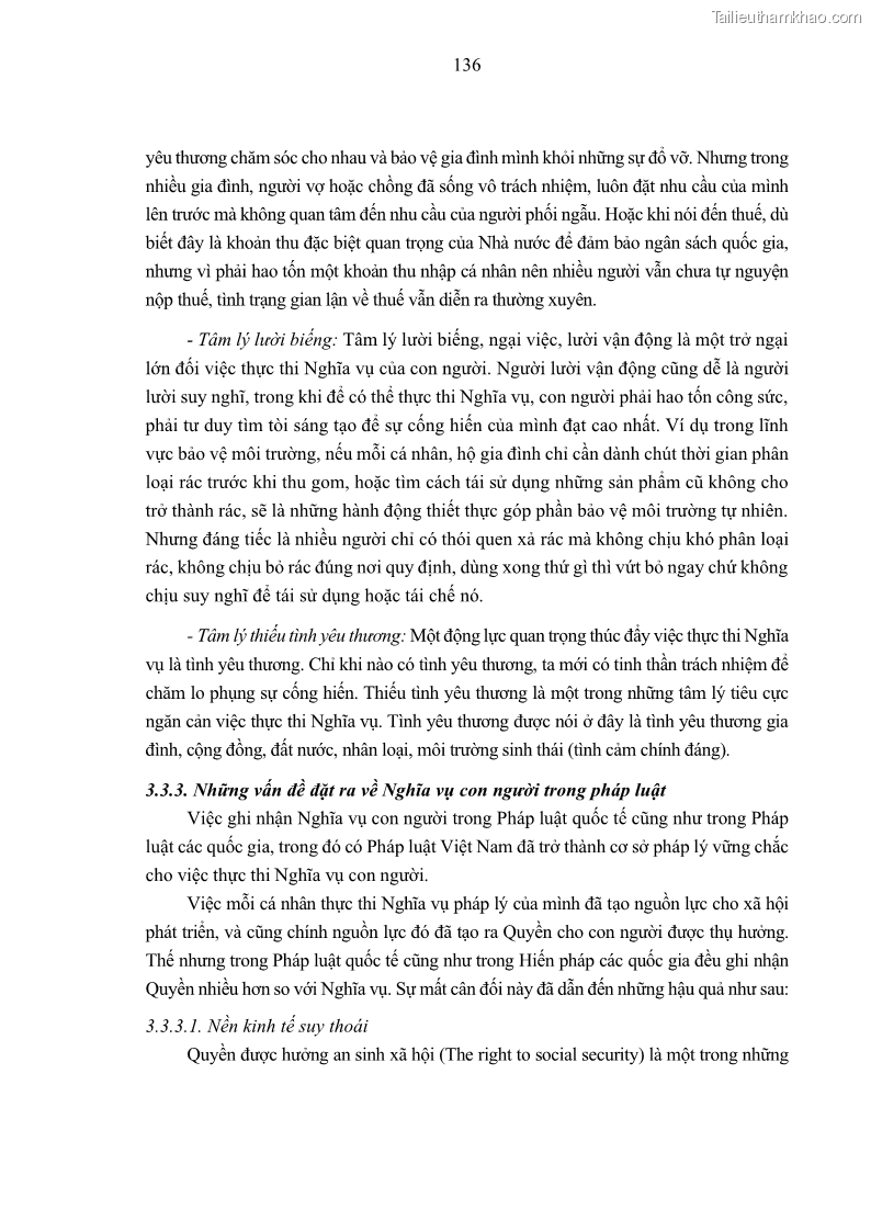 Luận án tiến sĩ luật học Nghĩa vụ con người trong pháp luật quốc tế và pháp luật Việt Nam - 13 Trang 147