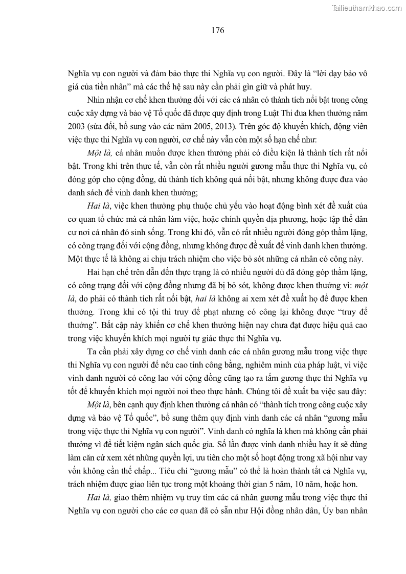 Luận án tiến sĩ luật học Nghĩa vụ con người trong pháp luật quốc tế và pháp luật Việt Nam - 16 Trang 187