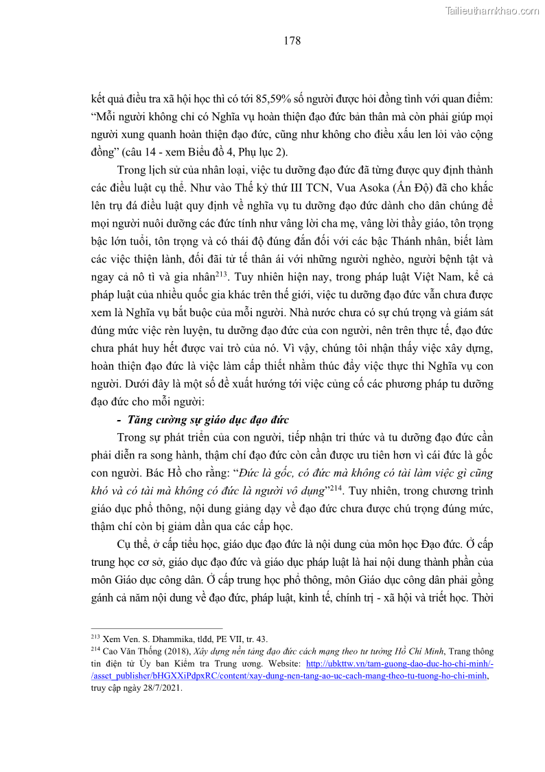 Luận án tiến sĩ luật học Nghĩa vụ con người trong pháp luật quốc tế và pháp luật Việt Nam - 16 Trang 189