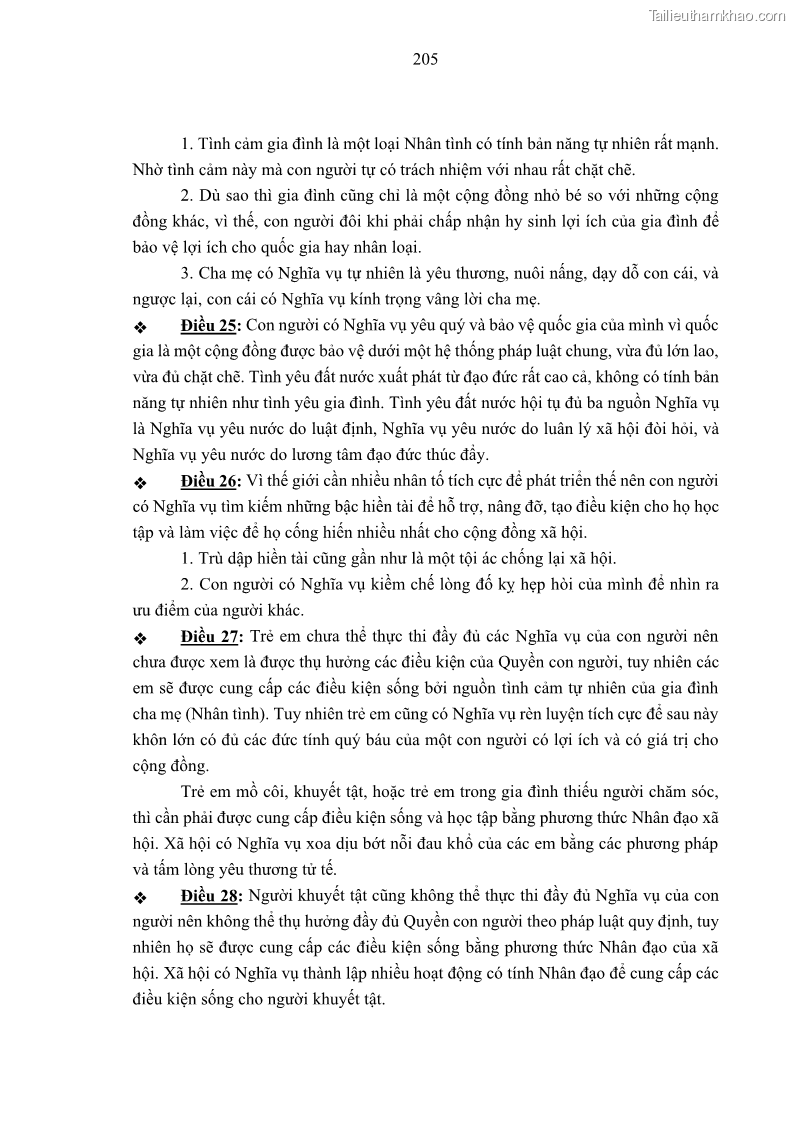 Luận án tiến sĩ luật học Nghĩa vụ con người trong pháp luật quốc tế và pháp luật Việt Nam - 18 Trang 216