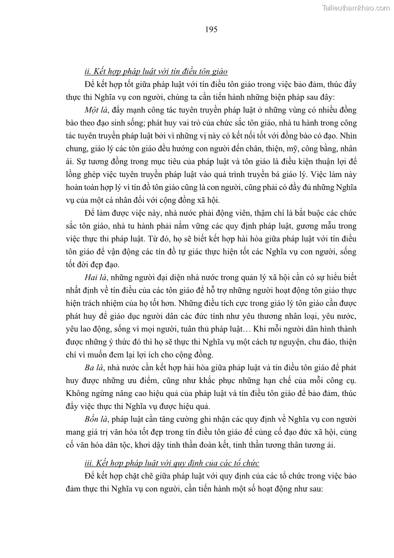 Luận án tiến sĩ luật học Nghĩa vụ con người trong pháp luật quốc tế và pháp luật Việt Nam - 18 Trang 206