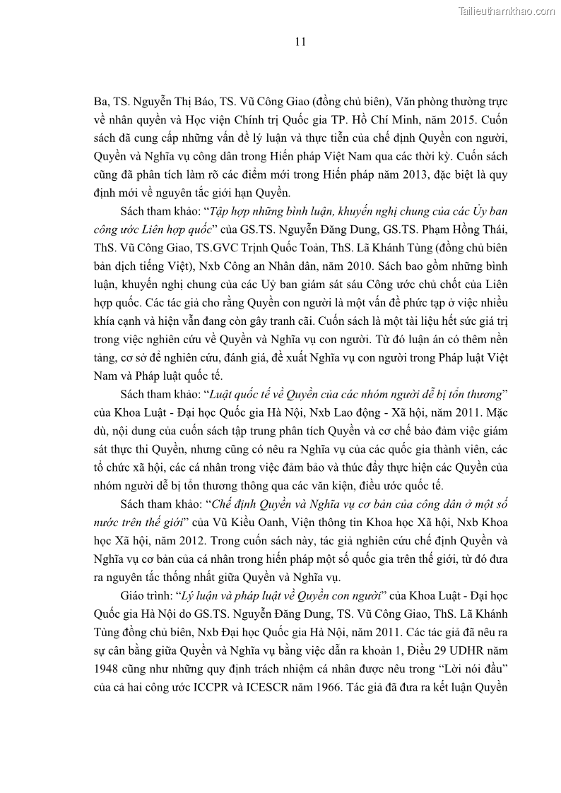Luận án tiến sĩ luật học Nghĩa vụ con người trong pháp luật quốc tế và pháp luật Việt Nam - 2 Trang 22