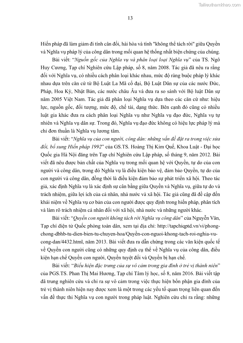 Luận án tiến sĩ luật học Nghĩa vụ con người trong pháp luật quốc tế và pháp luật Việt Nam - 2 Trang 24