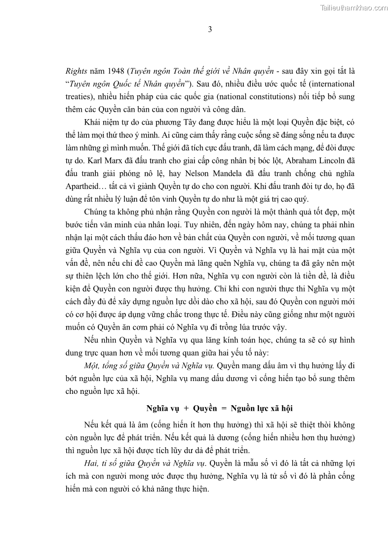 Luận án tiến sĩ luật học Nghĩa vụ con người trong pháp luật quốc tế và pháp luật Việt Nam - 2 Trang 14