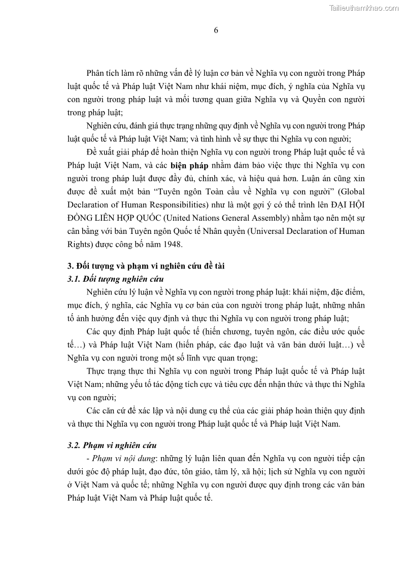 Luận án tiến sĩ luật học Nghĩa vụ con người trong pháp luật quốc tế và pháp luật Việt Nam - 2 Trang 17