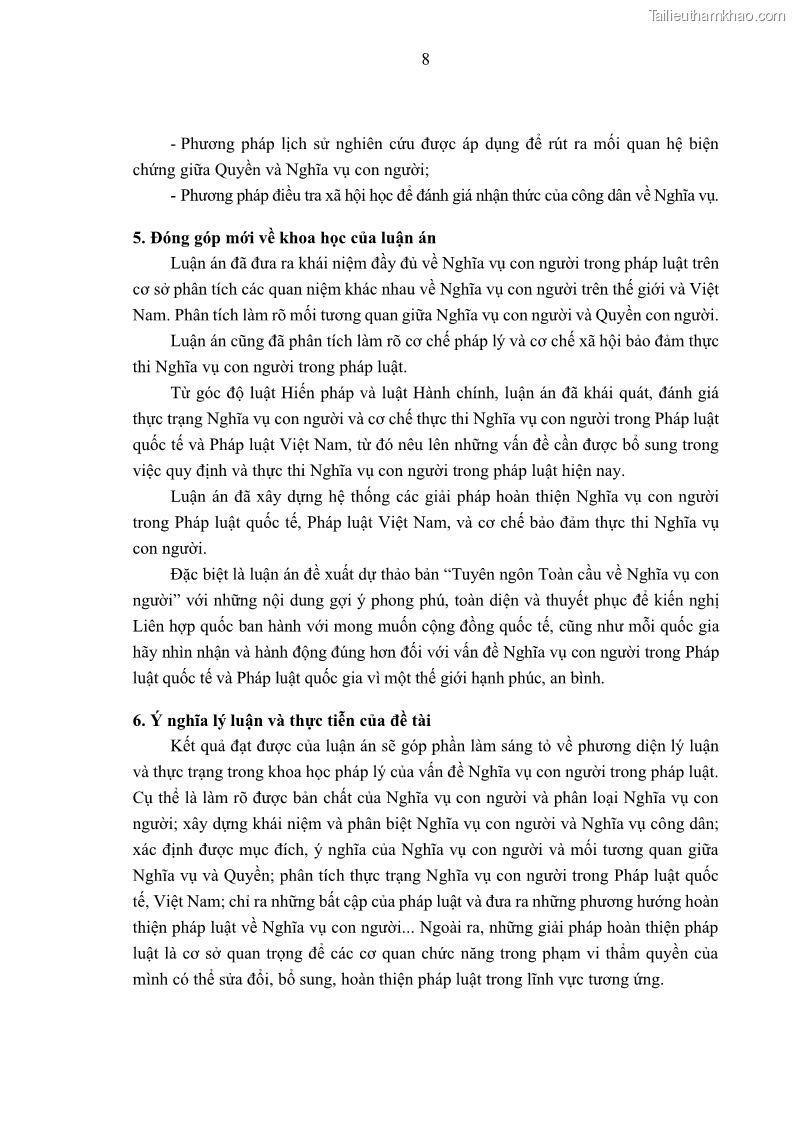 Luận án tiến sĩ luật học Nghĩa vụ con người trong pháp luật quốc tế và pháp luật Việt Nam - 2 Trang 19