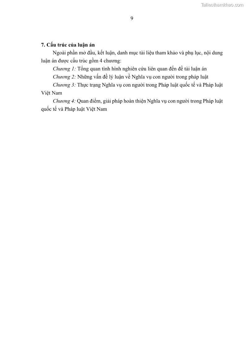 Luận án tiến sĩ luật học Nghĩa vụ con người trong pháp luật quốc tế và pháp luật Việt Nam - 2 Trang 20