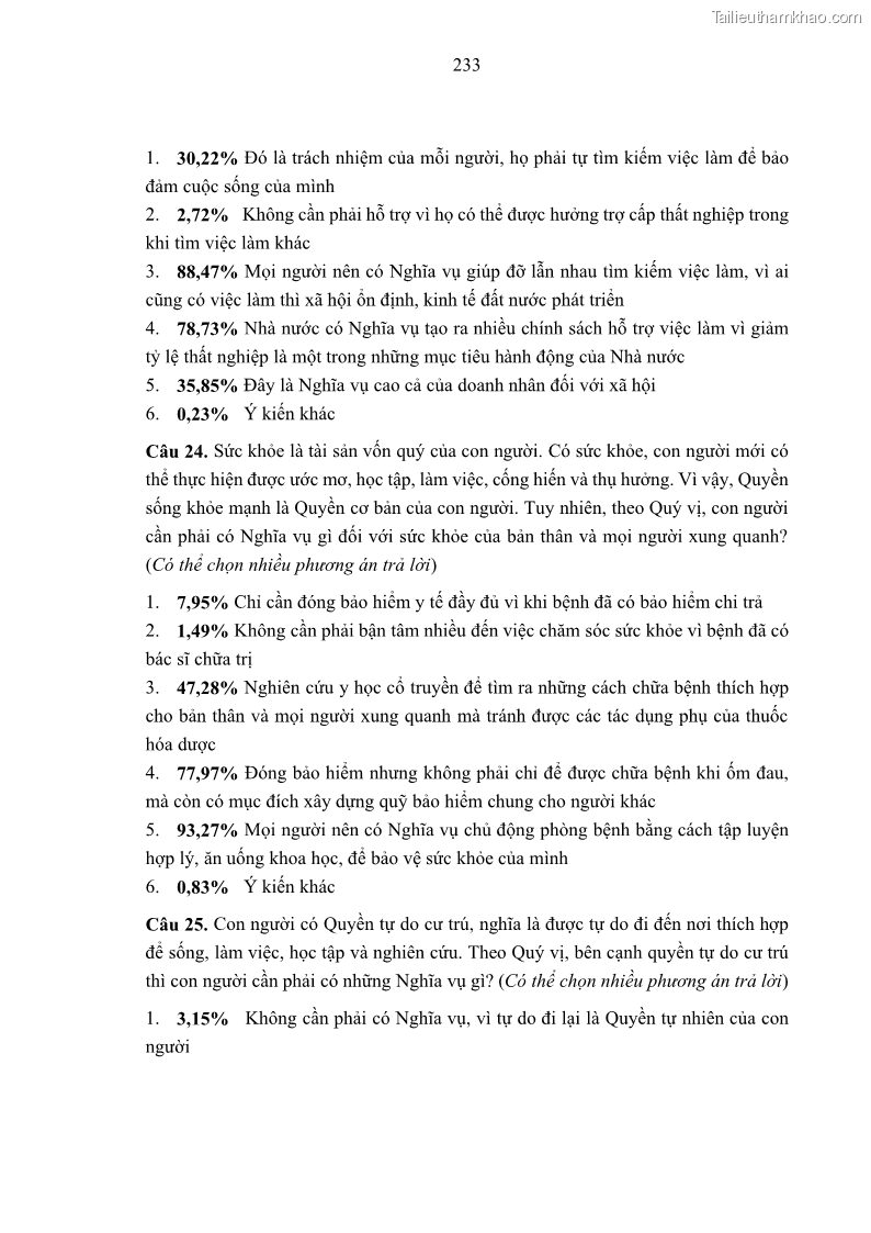 Luận án tiến sĩ luật học Nghĩa vụ con người trong pháp luật quốc tế và pháp luật Việt Nam - 21 Trang 244