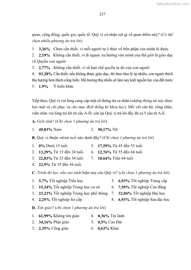 Luận án tiến sĩ luật học Nghĩa vụ con người trong pháp luật quốc tế và pháp luật Việt Nam - 21 Trang 248