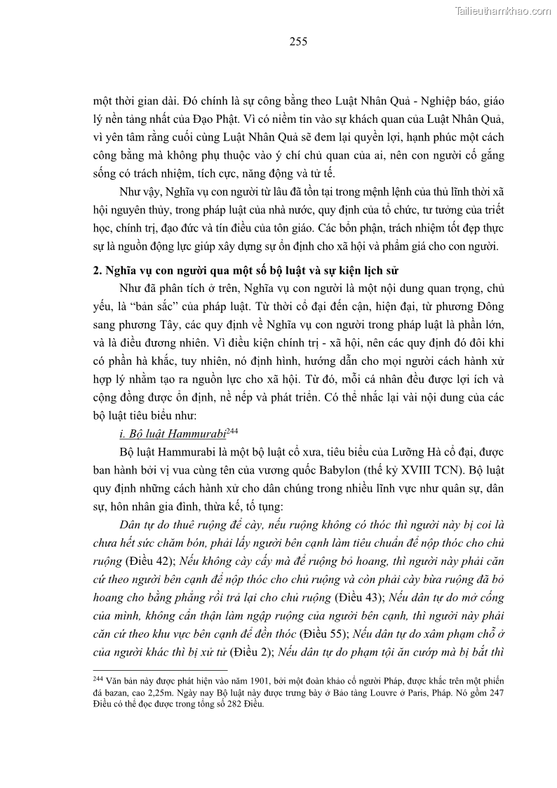 Luận án tiến sĩ luật học Nghĩa vụ con người trong pháp luật quốc tế và pháp luật Việt Nam - 23 Trang 266