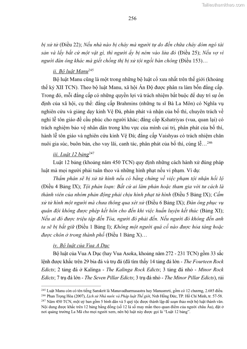 Luận án tiến sĩ luật học Nghĩa vụ con người trong pháp luật quốc tế và pháp luật Việt Nam - 23 Trang 267