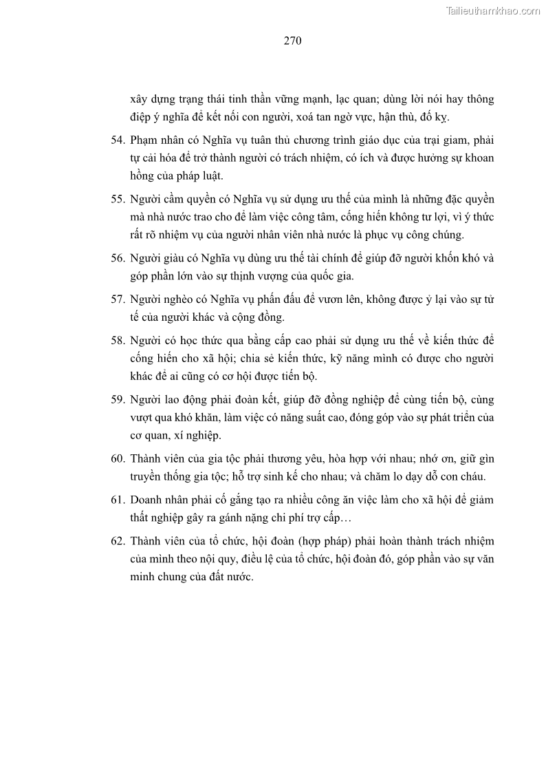 Luận án tiến sĩ luật học Nghĩa vụ con người trong pháp luật quốc tế và pháp luật Việt Nam - 24 Trang 281