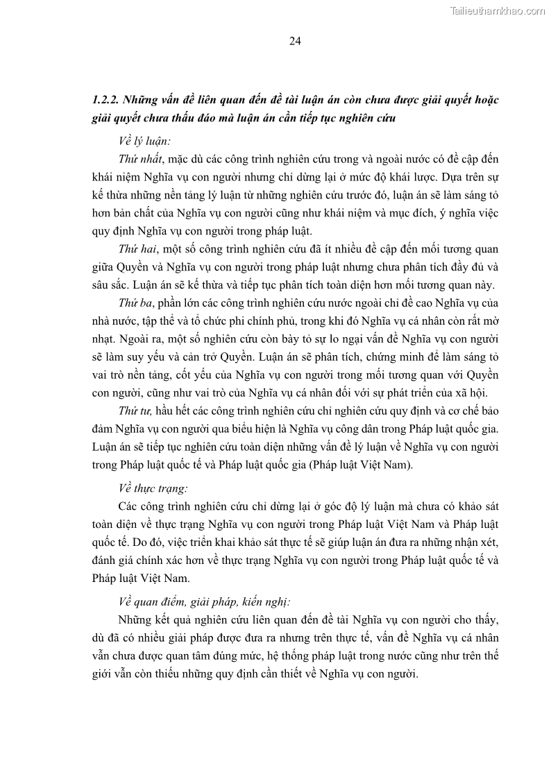 Luận án tiến sĩ luật học Nghĩa vụ con người trong pháp luật quốc tế và pháp luật Việt Nam - 3 Trang 35