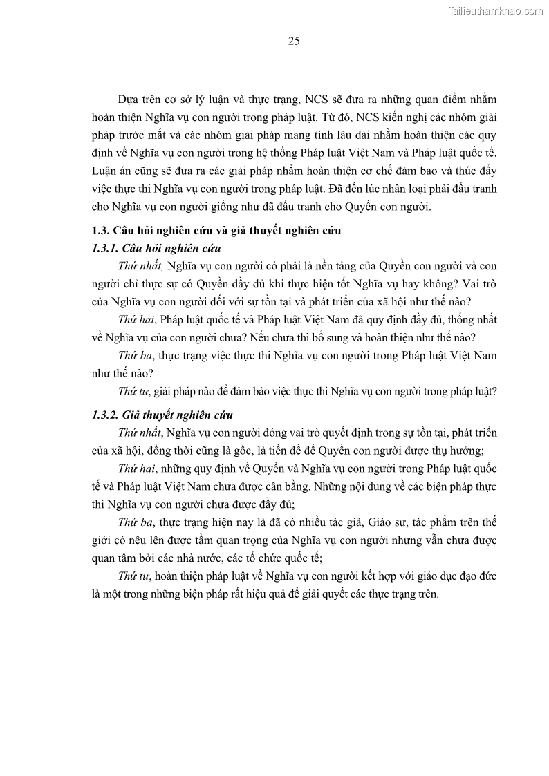 Luận án tiến sĩ luật học Nghĩa vụ con người trong pháp luật quốc tế và pháp luật Việt Nam - 3 Trang 36