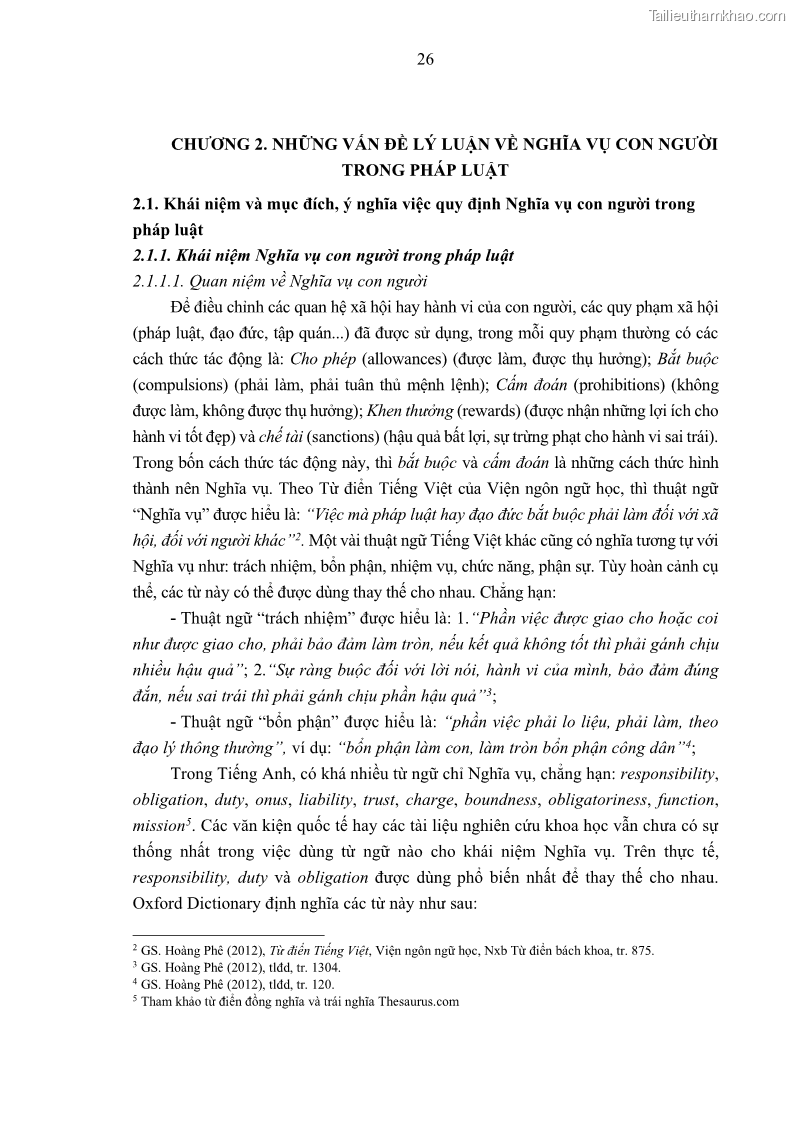 Luận án tiến sĩ luật học Nghĩa vụ con người trong pháp luật quốc tế và pháp luật Việt Nam - 4 Trang 37