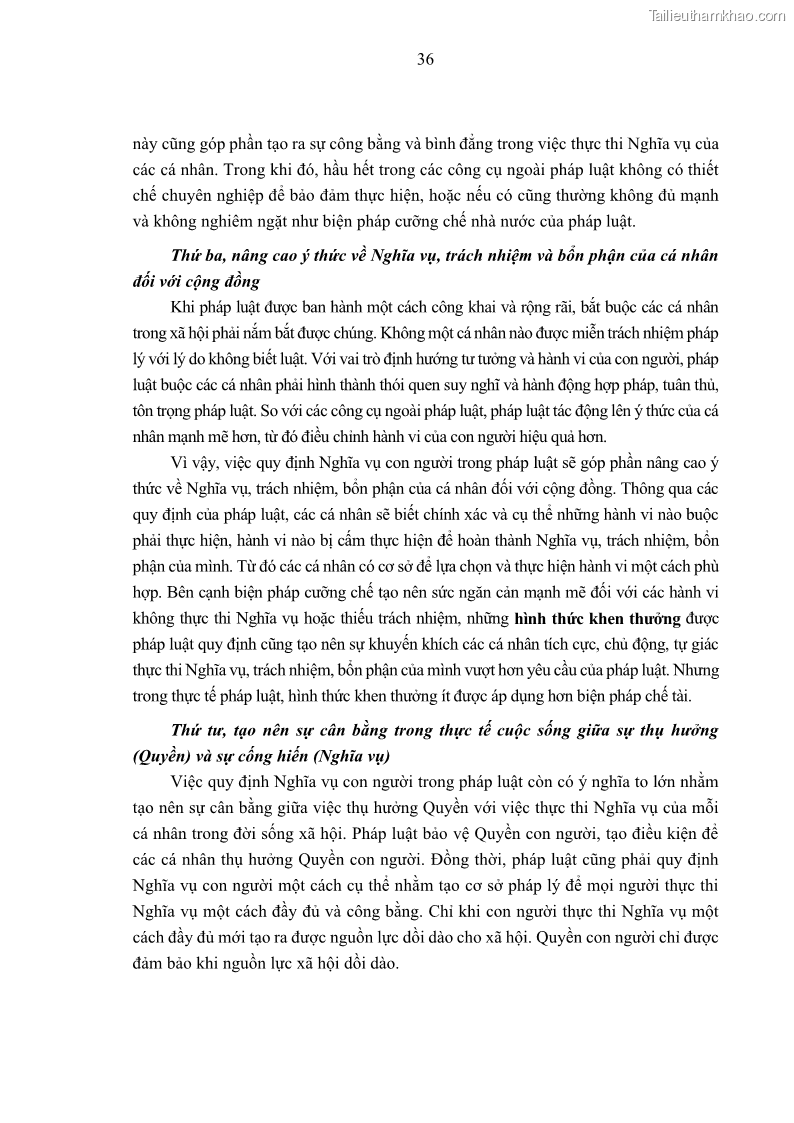 Luận án tiến sĩ luật học Nghĩa vụ con người trong pháp luật quốc tế và pháp luật Việt Nam - 4 Trang 47