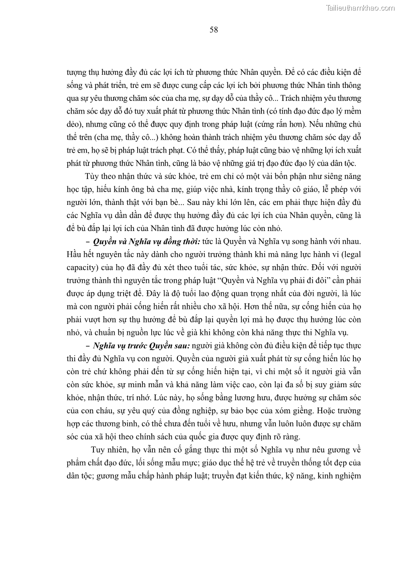 Luận án tiến sĩ luật học Nghĩa vụ con người trong pháp luật quốc tế và pháp luật Việt Nam - 6 Trang 69