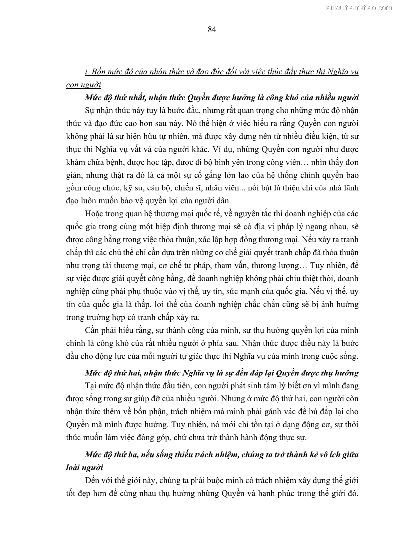 Luận án tiến sĩ luật học Nghĩa vụ con người trong pháp luật quốc tế và pháp luật Việt Nam - 8 Trang 95
