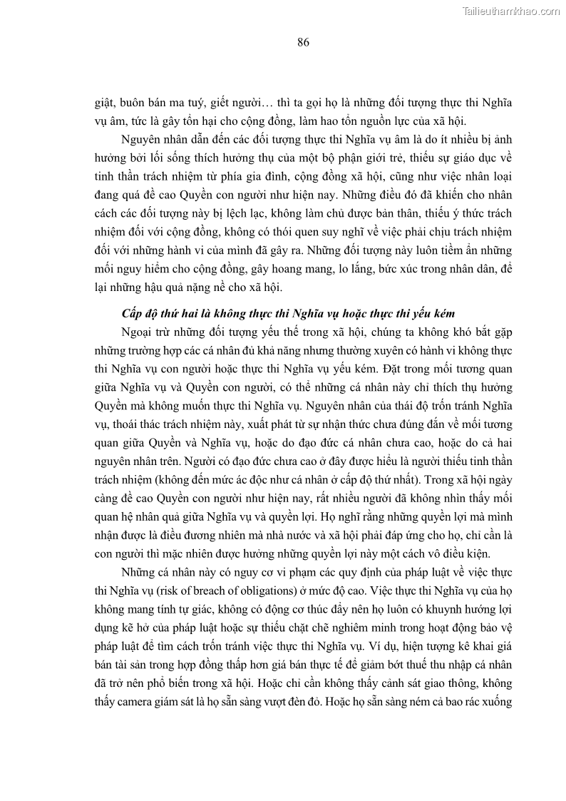 Luận án tiến sĩ luật học Nghĩa vụ con người trong pháp luật quốc tế và pháp luật Việt Nam - 9 Trang 97
