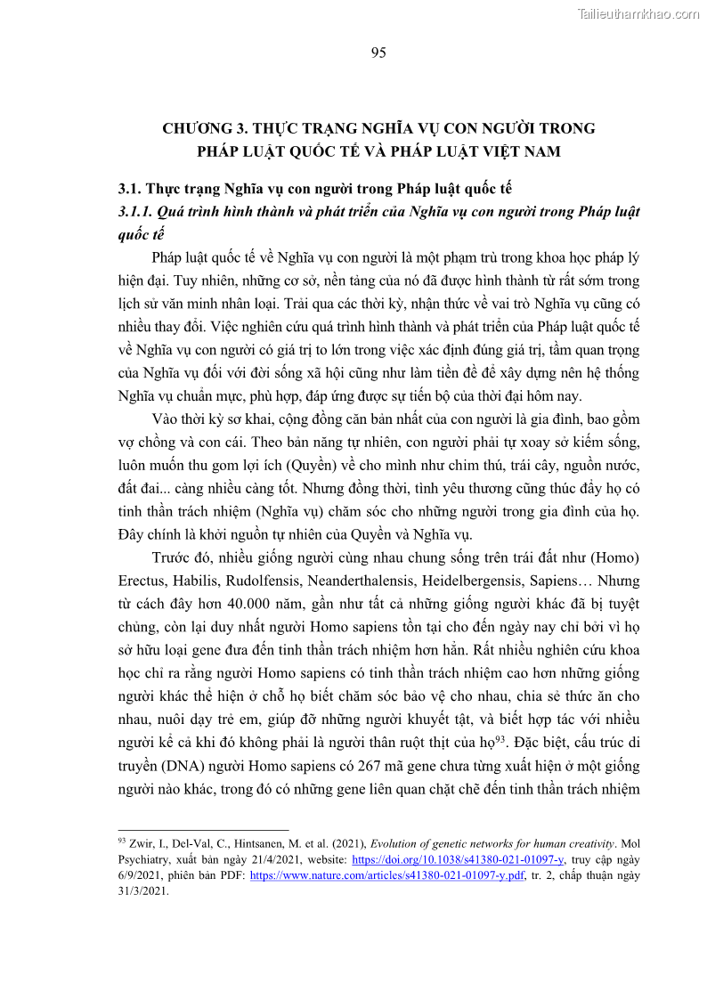 Luận án tiến sĩ luật học Nghĩa vụ con người trong pháp luật quốc tế và pháp luật Việt Nam - 9 Trang 106