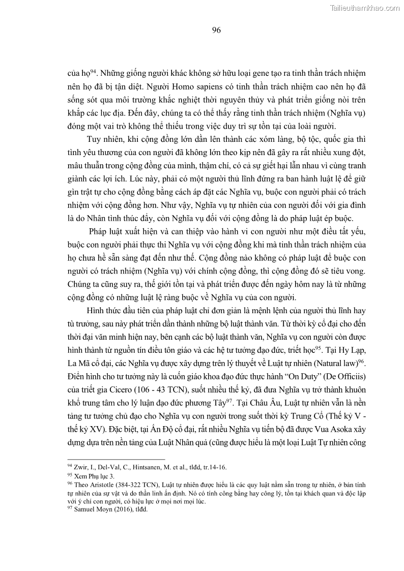Luận án tiến sĩ luật học Nghĩa vụ con người trong pháp luật quốc tế và pháp luật Việt Nam - 9 Trang 107