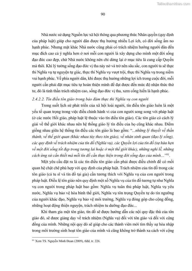 Luận án tiến sĩ luật học Nghĩa vụ con người trong pháp luật quốc tế và pháp luật Việt Nam - 9 Trang 101