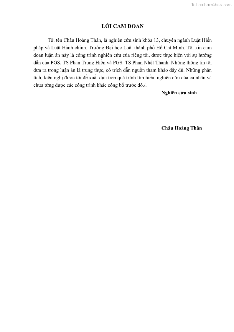 Luận án tiến sĩ luật học Quản lý nhà nước về giá đất - 1 Trang 3