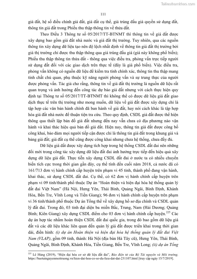 Luận án tiến sĩ luật học Quản lý nhà nước về giá đất - 10 Trang 118