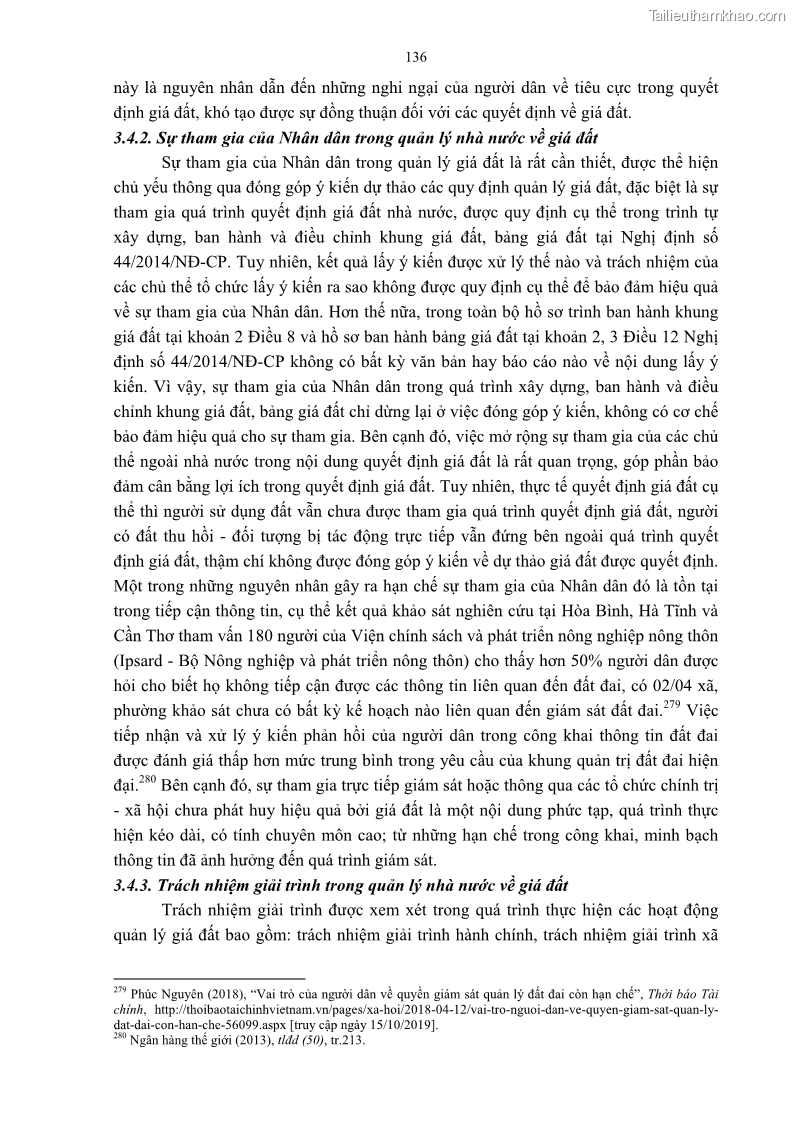 Luận án tiến sĩ luật học Quản lý nhà nước về giá đất - 12 Trang 143