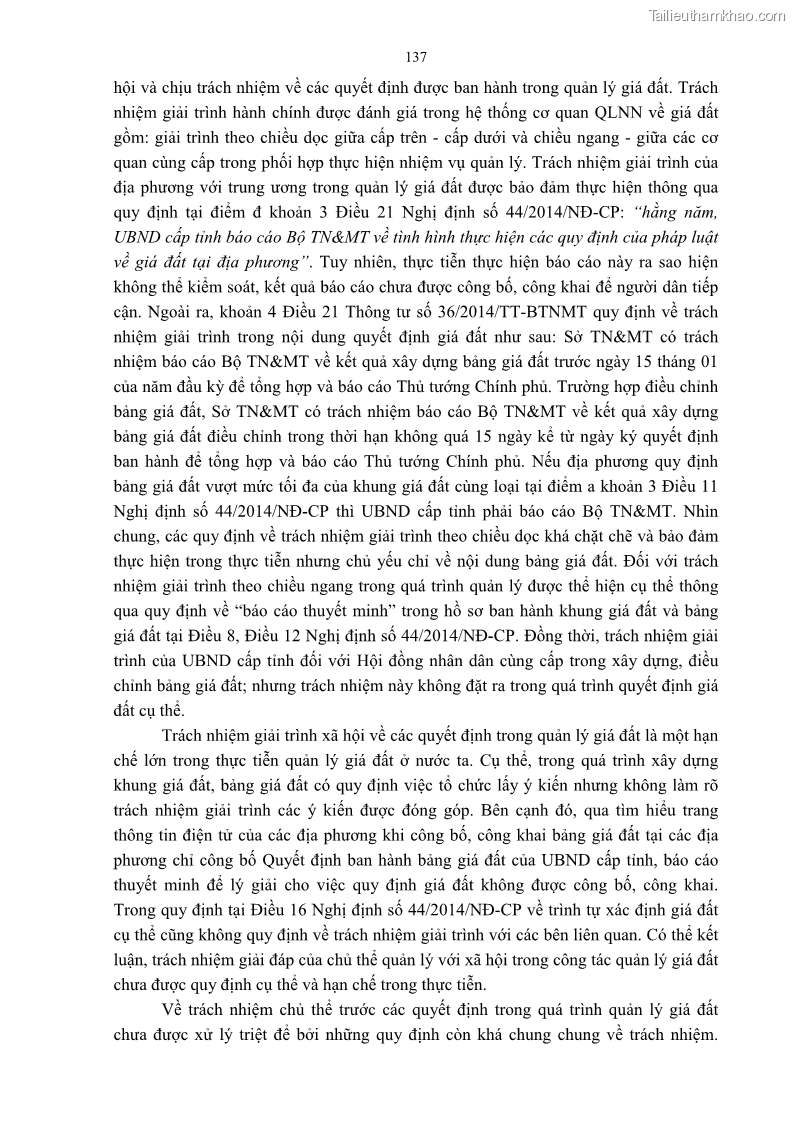 Luận án tiến sĩ luật học Quản lý nhà nước về giá đất - 12 Trang 144