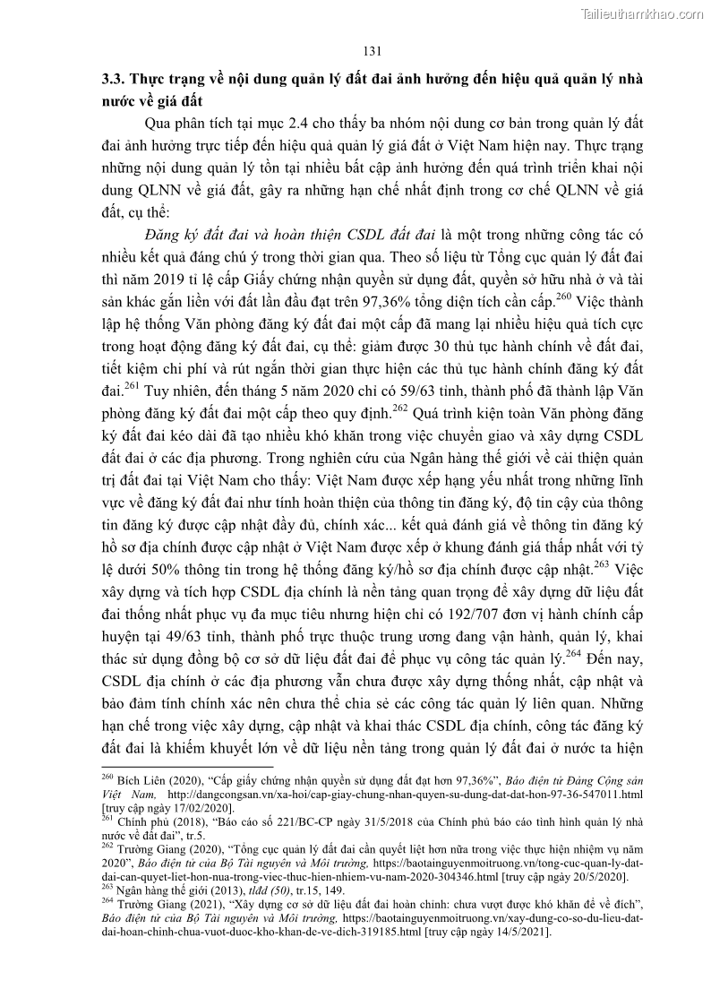 Luận án tiến sĩ luật học Quản lý nhà nước về giá đất - 12 Trang 138