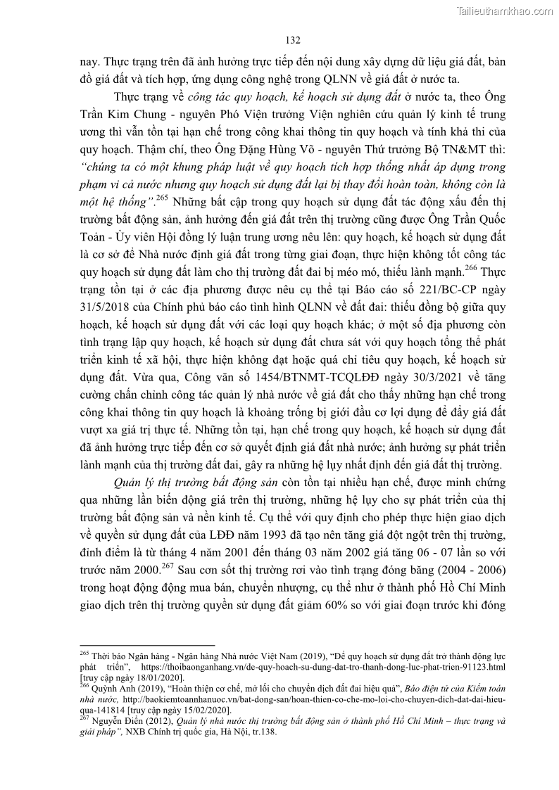 Luận án tiến sĩ luật học Quản lý nhà nước về giá đất - 12 Trang 139