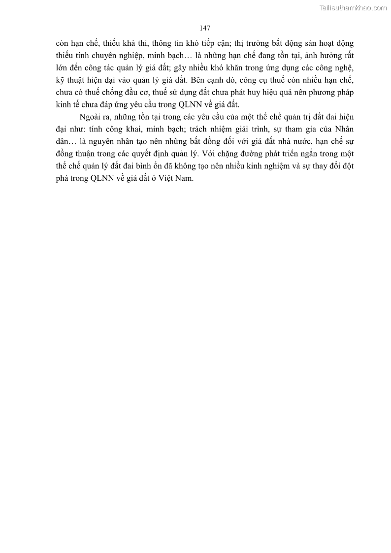 Luận án tiến sĩ luật học Quản lý nhà nước về giá đất - 13 Trang 154