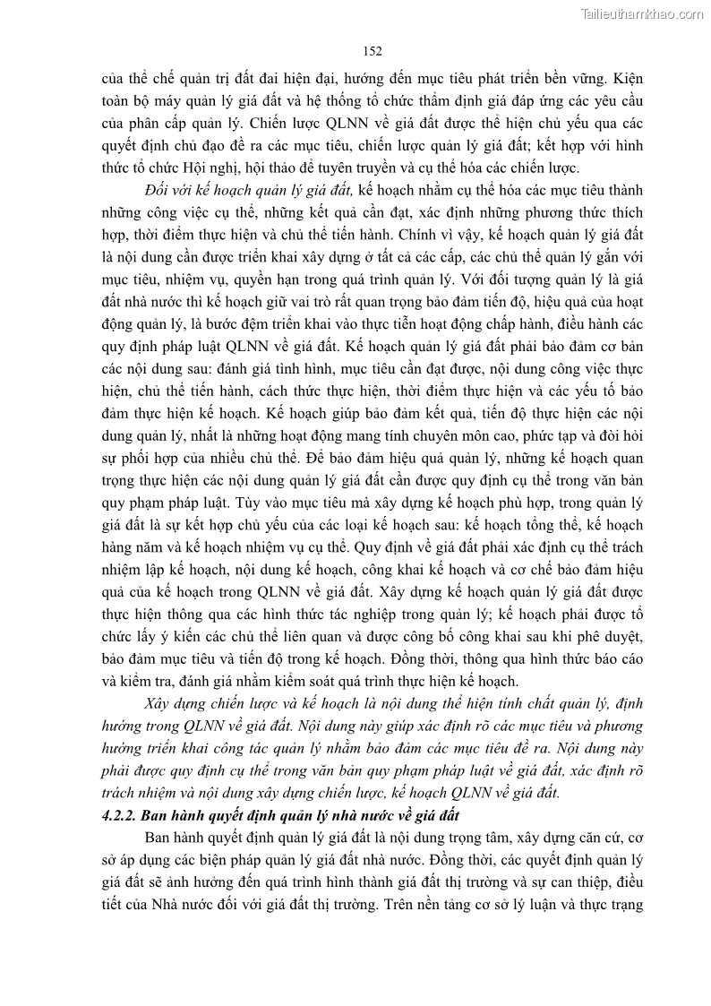 Luận án tiến sĩ luật học Quản lý nhà nước về giá đất - 14 Trang 159