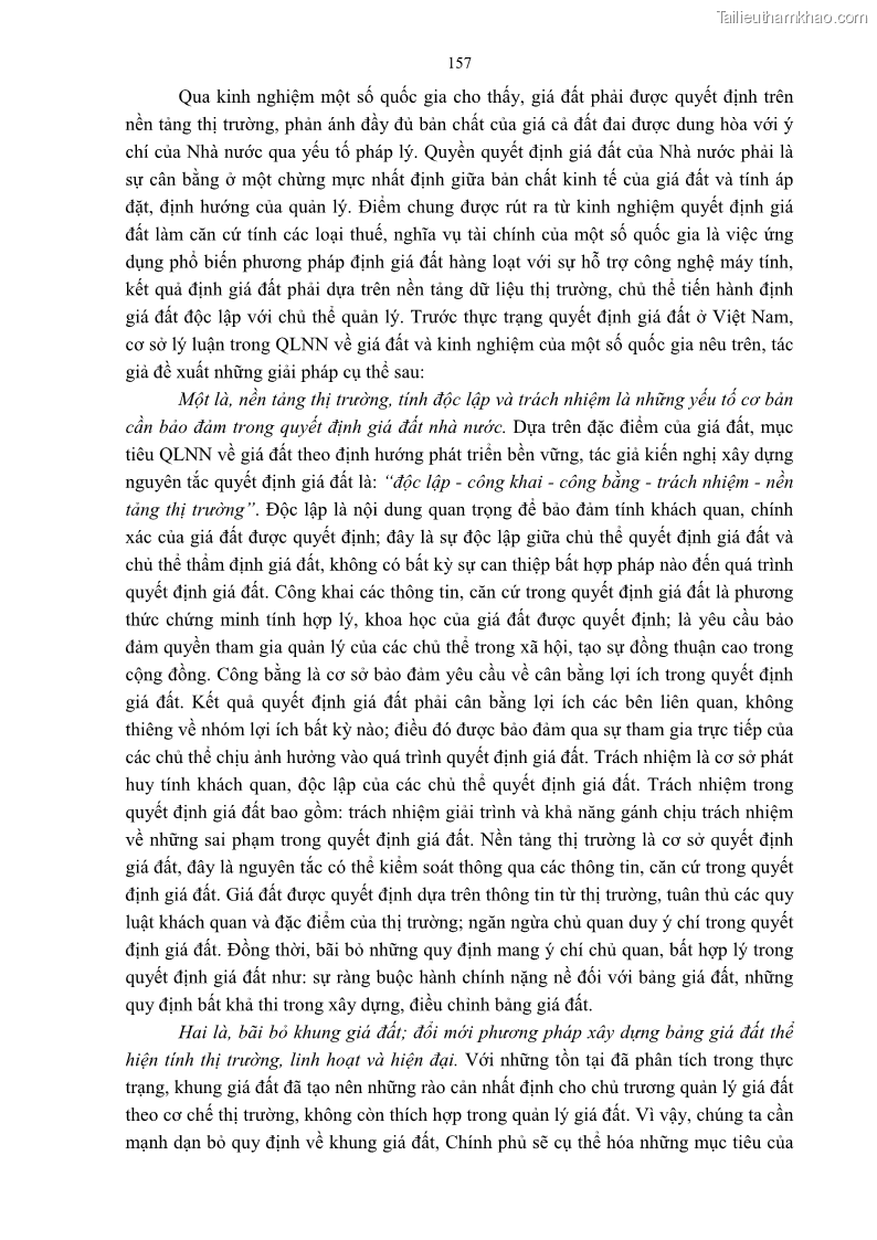 Luận án tiến sĩ luật học Quản lý nhà nước về giá đất - 14 Trang 164