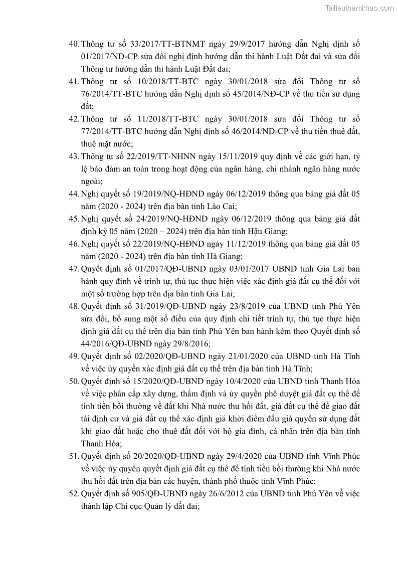 Luận án tiến sĩ luật học Quản lý nhà nước về giá đất - 17 Trang 195