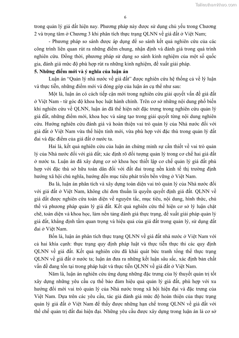 Luận án tiến sĩ luật học Quản lý nhà nước về giá đất - 2 Trang 13