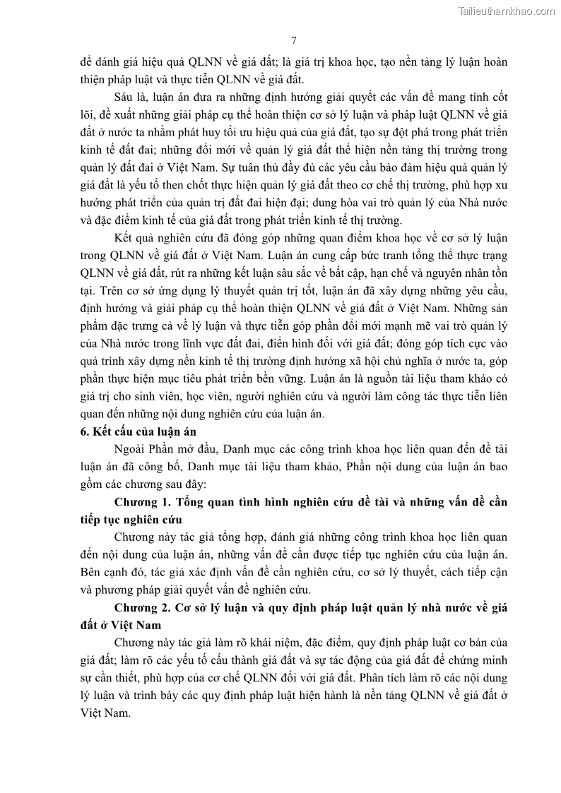 Luận án tiến sĩ luật học Quản lý nhà nước về giá đất - 2 Trang 14