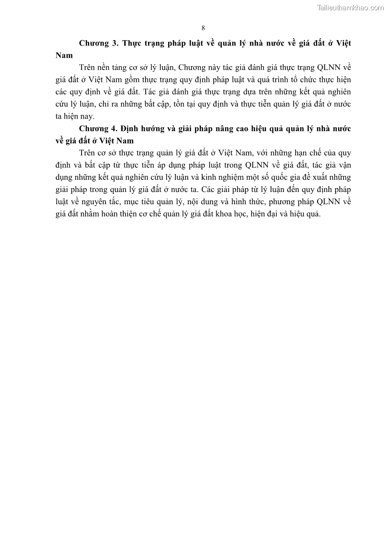 Luận án tiến sĩ luật học Quản lý nhà nước về giá đất - 2 Trang 15