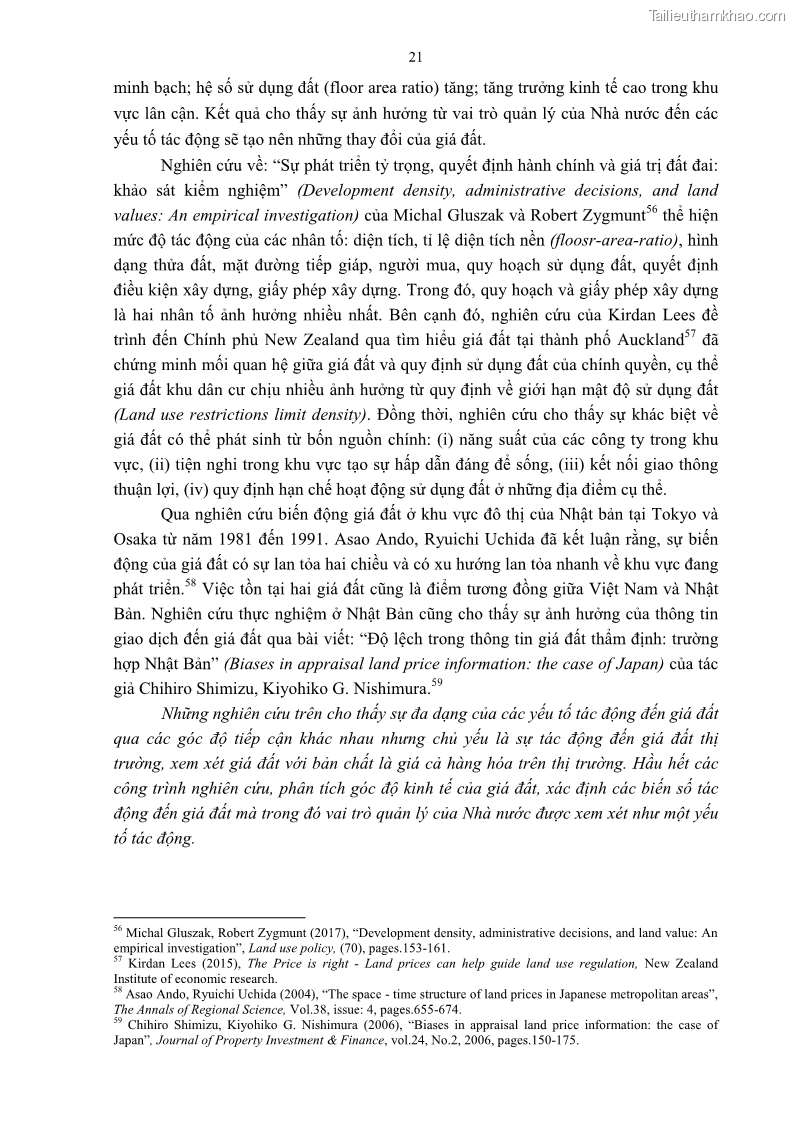 Luận án tiến sĩ luật học Quản lý nhà nước về giá đất - 3 Trang 28