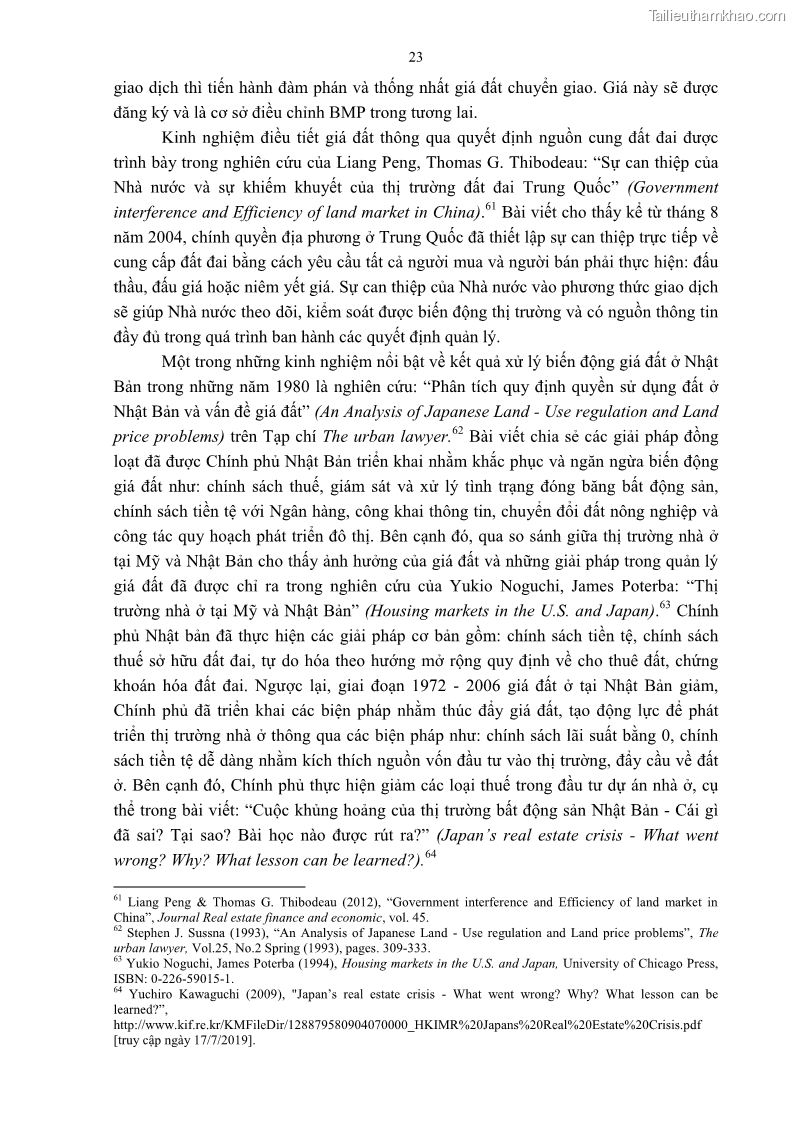 Luận án tiến sĩ luật học Quản lý nhà nước về giá đất - 3 Trang 30