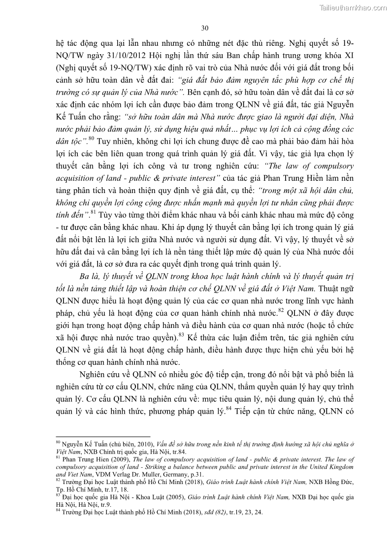 Luận án tiến sĩ luật học Quản lý nhà nước về giá đất - 4 Trang 37