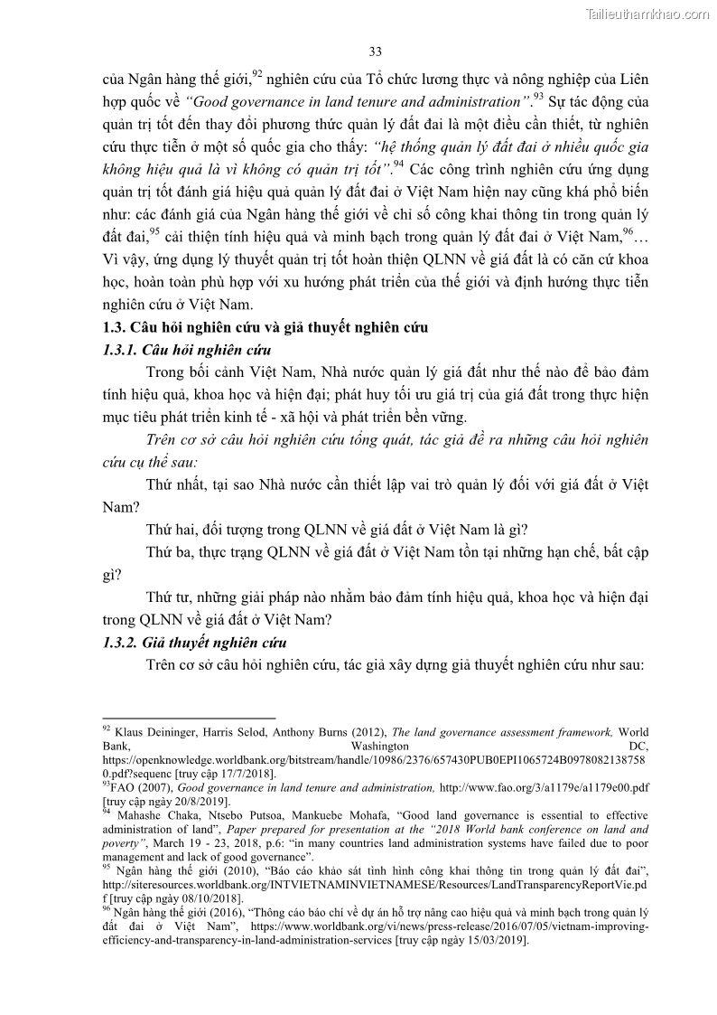 Luận án tiến sĩ luật học Quản lý nhà nước về giá đất - 4 Trang 40