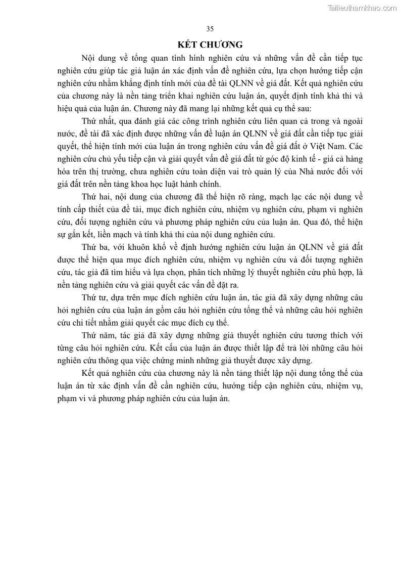 Luận án tiến sĩ luật học Quản lý nhà nước về giá đất - 4 Trang 42