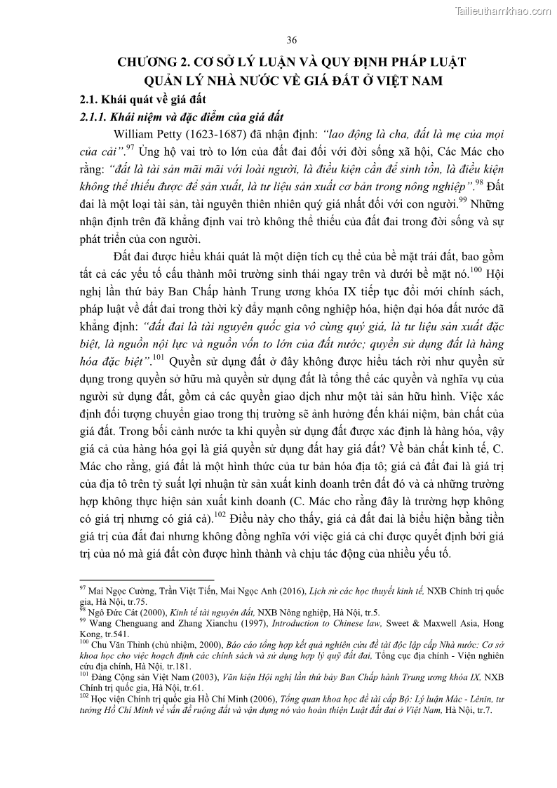 Luận án tiến sĩ luật học Quản lý nhà nước về giá đất - 4 Trang 43