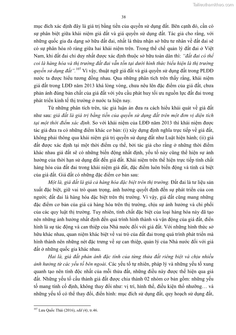 Luận án tiến sĩ luật học Quản lý nhà nước về giá đất - 4 Trang 45