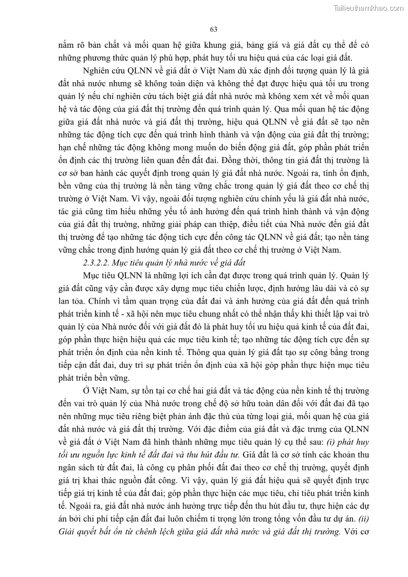 Luận án tiến sĩ luật học Quản lý nhà nước về giá đất - 6 Trang 70