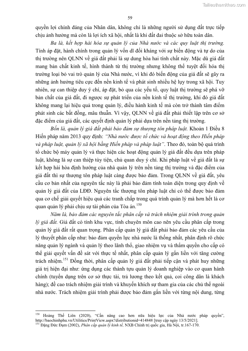 Luận án tiến sĩ luật học Quản lý nhà nước về giá đất - 6 Trang 66